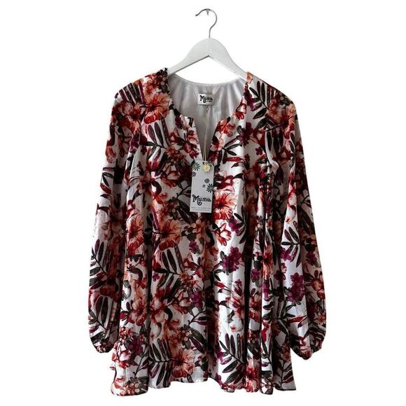 Show Me Your Mumu Jamie Tunic Lined Bohemian Multicolor Floral SZ XS #2392 - Picture 1 of 14